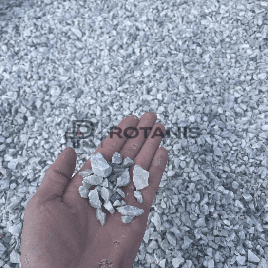 Piatra pentru amenajări predominant albă 0.8 - 1.6 cm