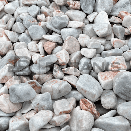 Piatra Rotunjita Alb Colorat 2 - 4 cm